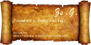 Zsemberi Gabriella névjegykártya